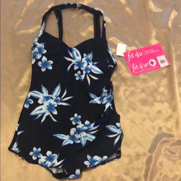 NWOT fit 4 u Swimsuit Sz 10 - Picture 1 of 6